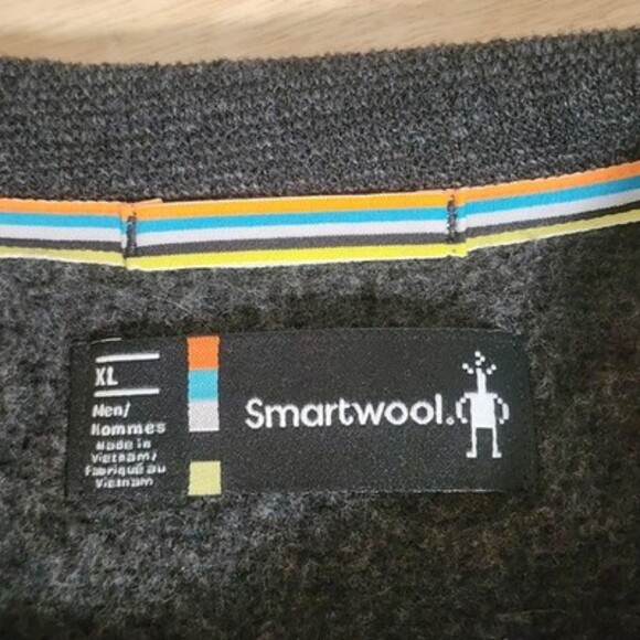 Smartwool Sweater Mens XL Gray Wool Blend Crewneck Pullover Thermal Knit Outdoor - Picture 5 of 11